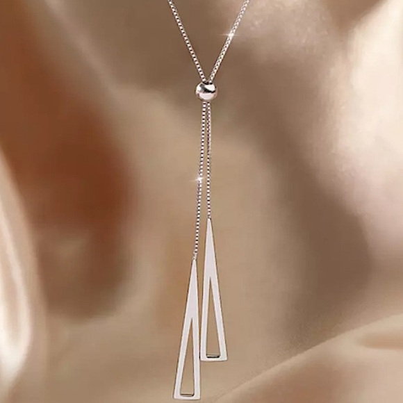 Sterling Silver Geometric Choker - Picture 6 of 7